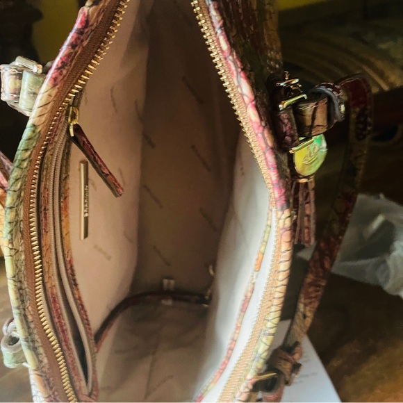 🍂VIVID BRAHMIN MINI ASHER FALL FOLIAGE CROC EMBOSSED LEATHER MELBOURNE! - Picture 9 of 16